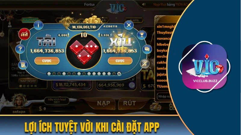 Lợi ích tuyệt vời cho người chơi cài đặt app