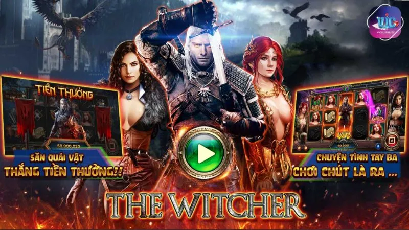 Trải nghiệm thế giới giả tưởng ma thuật trong slot game The Witcher Wild Hunter